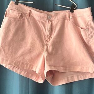 Lane Bryant Light Pink Jean Shorts Size 24